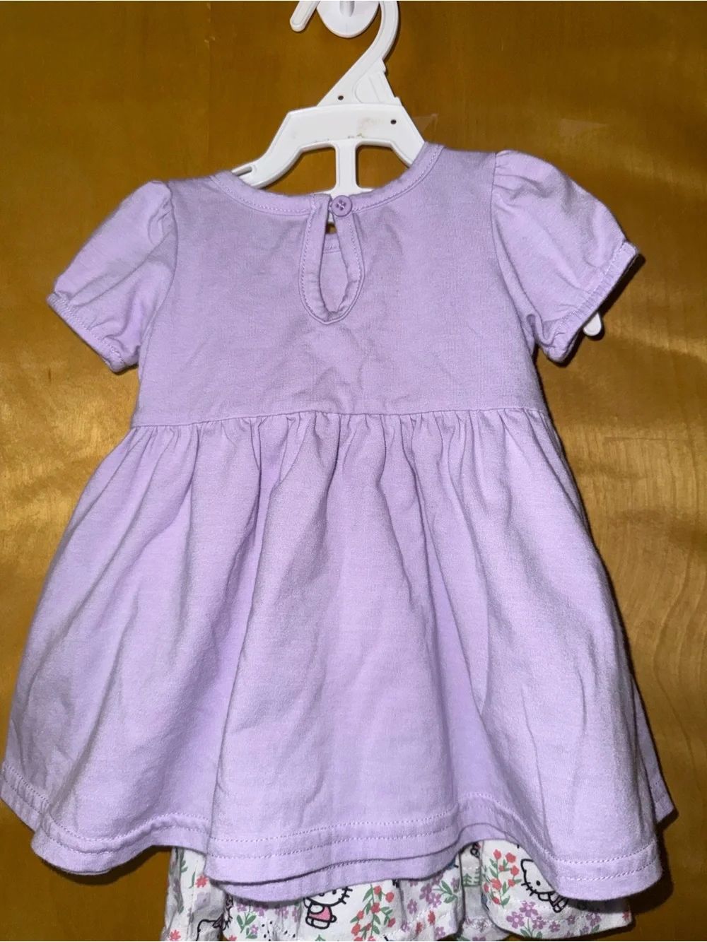 Hello Kitty Lilac Layered Skirt Dress with Bow Accent